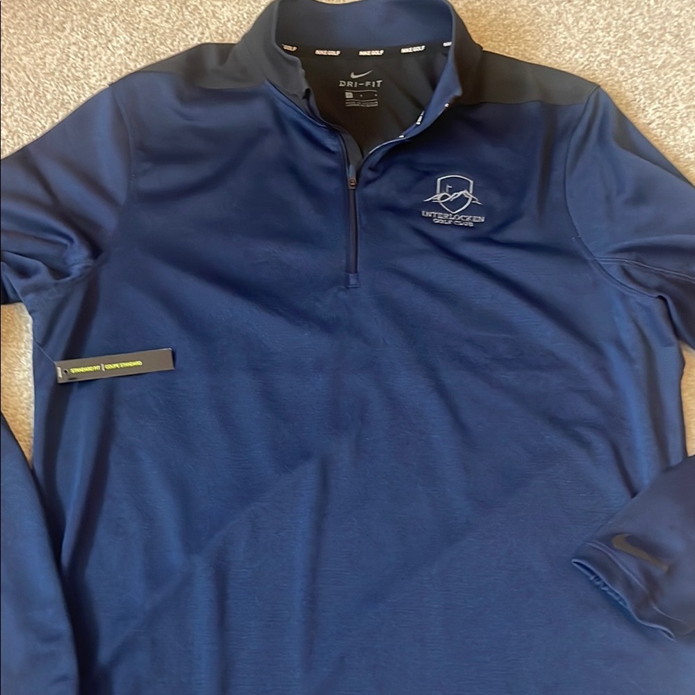 Nike Men's Blue Quarter-Zip Jacket